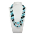 Collana in howlite e agata muschiata