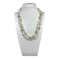 Collana in prehnite e perle di fiume