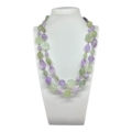 Collana in prehnite e ametista chiara