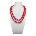 Collana in corallo bambu' rosso